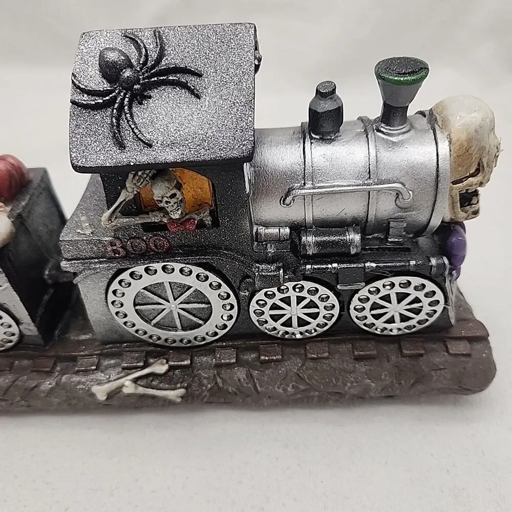 House Haunted Express Pumpkin Hollow Train LED Lighted Music With Adapter READ